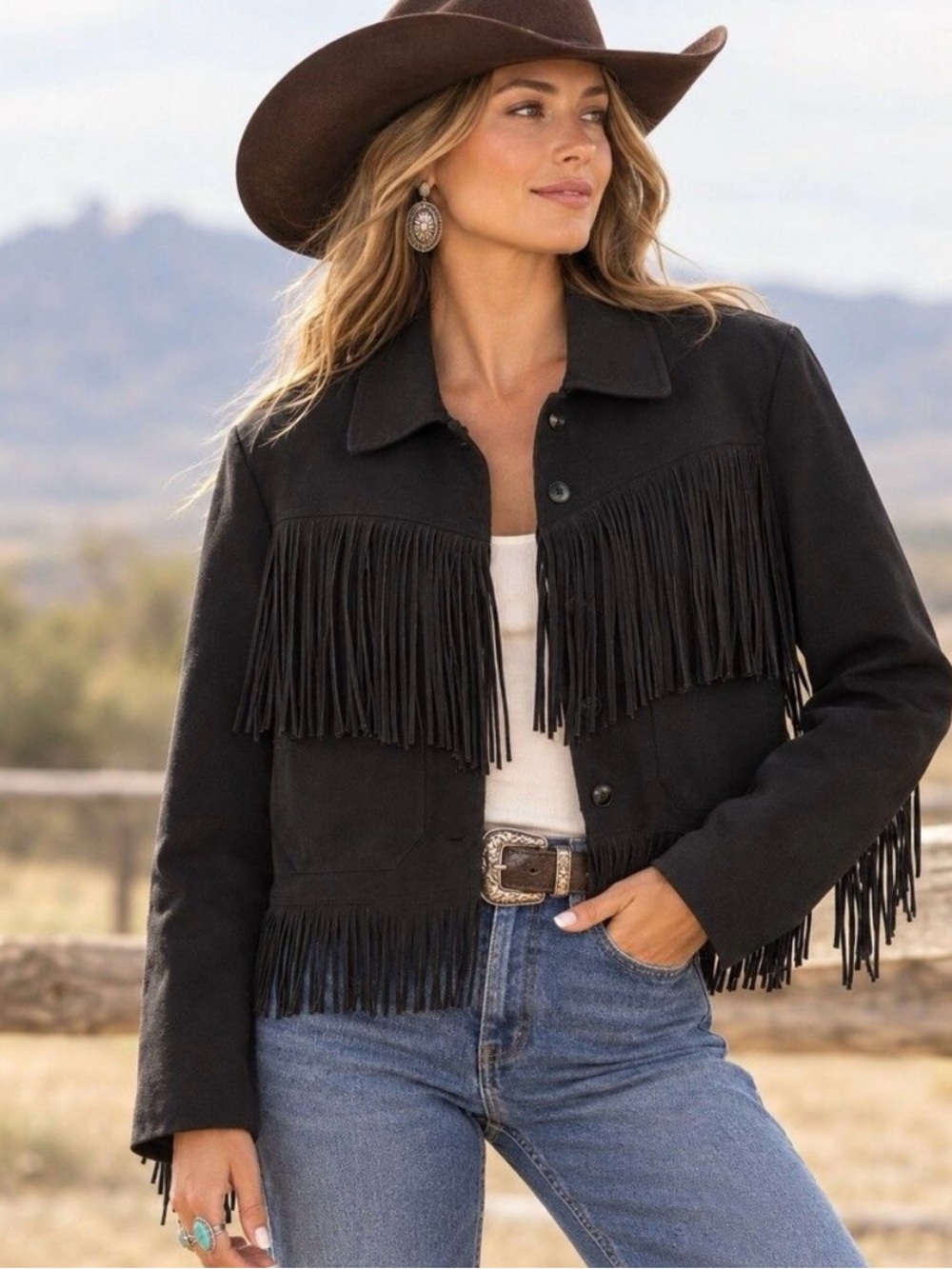 Jason Wu Faux Leather Fringe Jacket